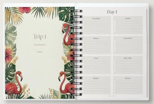 Travel Outfit Planner | The OverPacker Edition™ | Vacation Planner | Digital Download | Flamingo Escape Collection