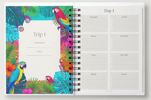 Travel Outfit Planner | The OverPacker Edition™ | Vacation Planner | Digital Download | Caribbean Sunset Collection