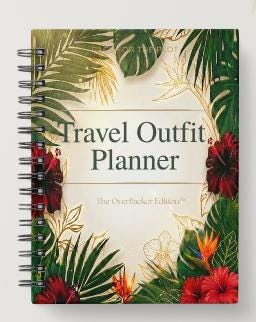 Travel Outfit Planner | The OverPacker Edition™ | Vacation Planner | Digital Download | Hibiscus Dreams Collection
