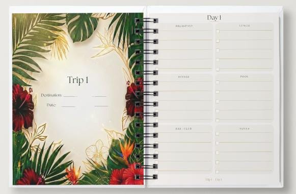 Travel Outfit Planner | Basic Edition | Vacation Planner | Digital Download | Hibiscus Dreams Collection