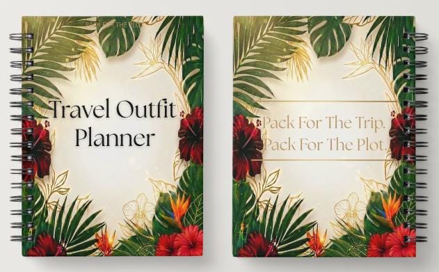 Travel Outfit Planner | Basic Edition | Vacation Planner | Digital Download | Hibiscus Dreams Collection