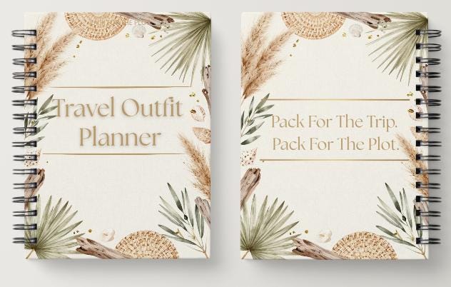 Travel Outfit Planner | Basic Edition | Vacation Planner | Digital Download | Coastal Escape Collection