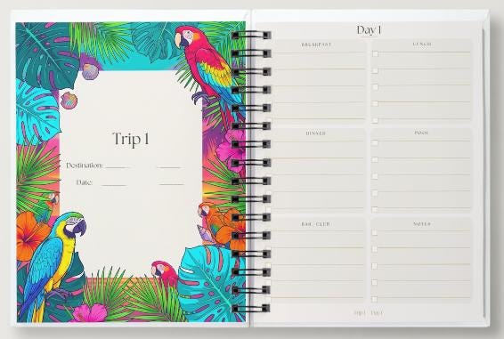 Travel Outfit Planner | Basic Edition | Vacation Planner | Digital Download | Caribbean Sunset Collection