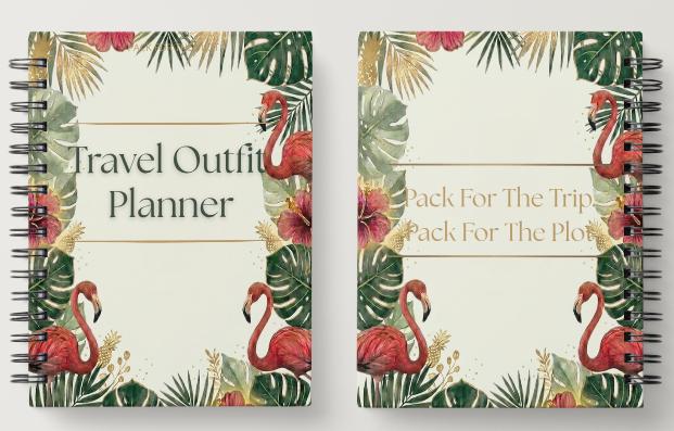 Travel Outfit Planner | Basic Edition | Vacation Planner | Digital Download | Flamingo Escape Collection