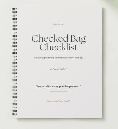 Checked Bag Checklist | Packing Checklist | Travel Planner Printable | Digital Download | Vacation Planner | Pack for the Plot™