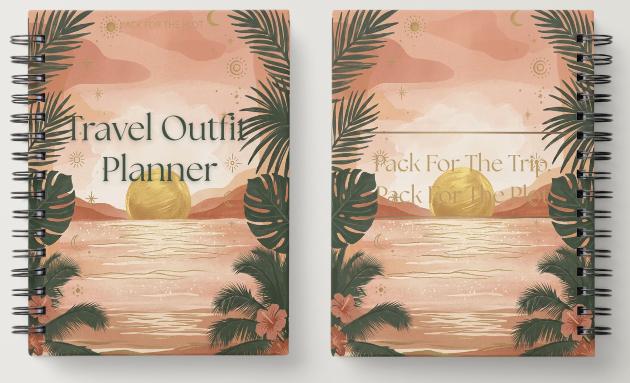 Travel Outfit Planner | Golden Hour Edition | Vacation Outfit Planner | Travel Wardrobe Organizer | Digital Download | Pack for the Plot™