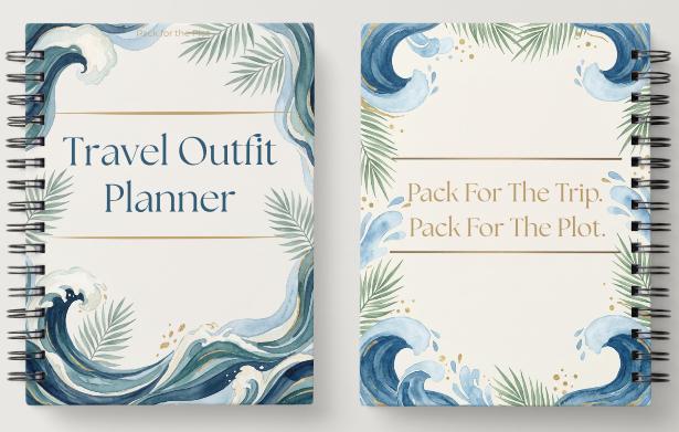 Travel Outfit Planner | Ocean Breeze Edition™ | Vacation Outfit Planner | Travel Wardrobe Organizer | Digital Download | Pack for the Plot™