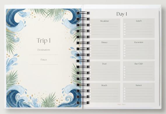 Travel Outfit Planner | Ocean Breeze | OverPacker Edition™ | Vacation Packing Planner PDF | Travel Wardrobe Organizer | Pack for the Plot™