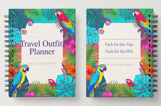 Travel Outfit Planner | The OverPacker Edition™ | Vacation Planner | Digital Download | Caribbean Sunset Collection