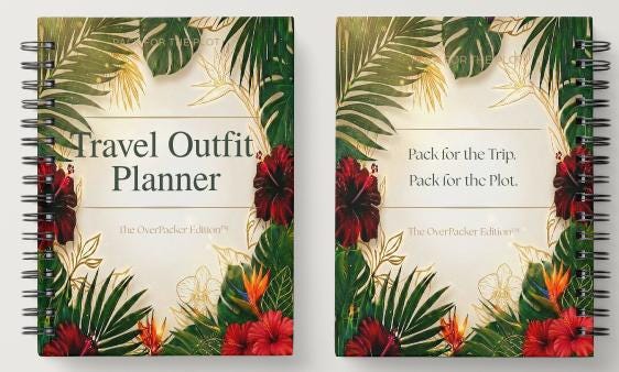Travel Outfit Planner | The OverPacker Edition™ | Vacation Planner | Digital Download | Hibiscus Dreams Collection