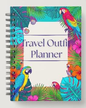 Travel Outfit Planner | Basic Edition | Vacation Planner | Digital Download | Caribbean Sunset Collection