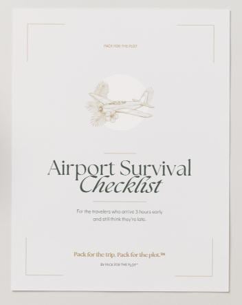 Airport Survival Checklist | Travel Checklist | Printable Travel Planner | Digital Download | GoodNotes Planner | Pack for the Plot™