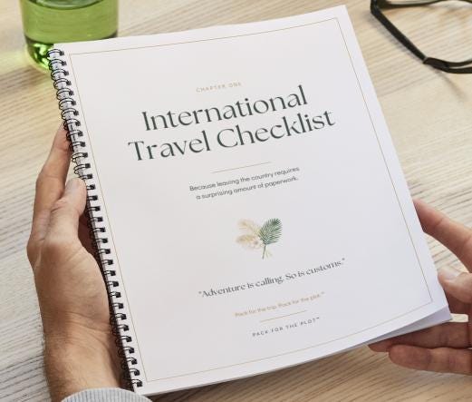 International Travel Checklist | Travel Planner Printable | Vacation Checklist | Digital Download | GoodNotes Planner | Pack for the Plot™